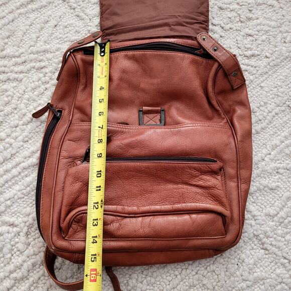 Brown Leather Backpack - Picture 5 of 6